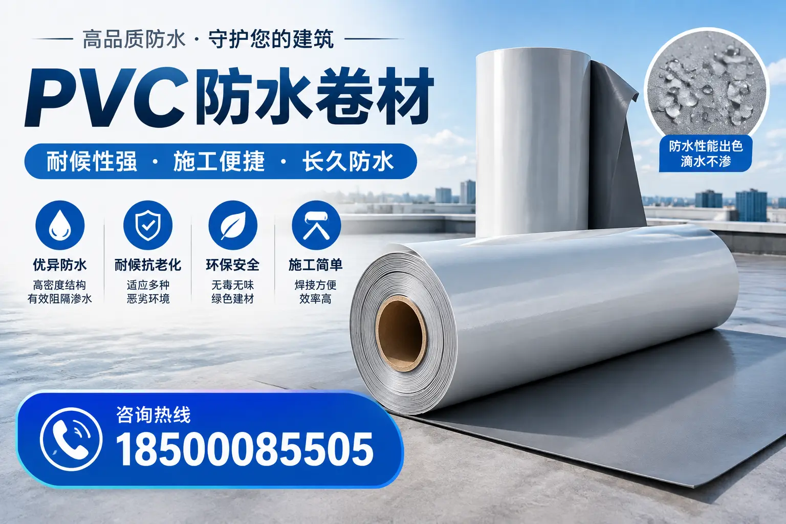 pvc防水卷材在那曲的行业应用前景分析